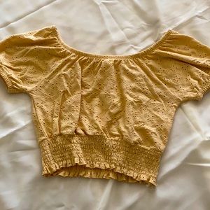 Adorable yellow crop top